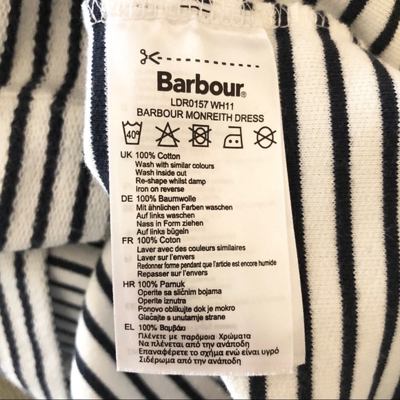 Barbour Montreith Striped Dress in Navy/White - Picture 6 of 7